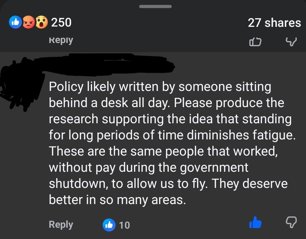 Lonewolf_310's tweet photo. Sounds like the newly sworn in douchebag at the TSA has a personal Vendetta against his staff.  #DavidCummins you need to touch some grass. Are you after hiring contractors? This isn't the way to go. https://t.co/sR4SX2Efn7