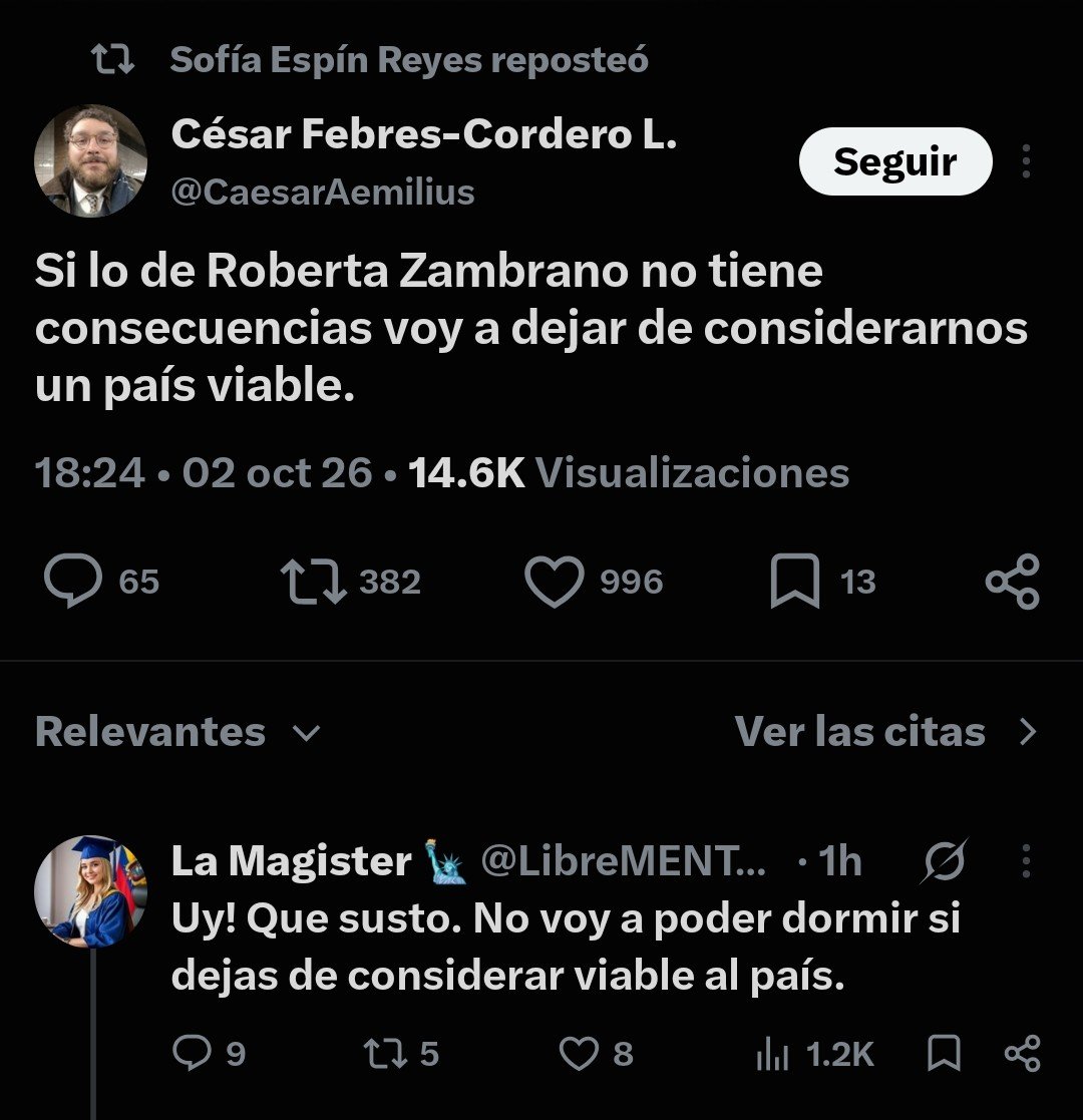 EL_CANAS_'s tweet photo. @mariasolborja Y no tinen ni verguenza .los defensores de la roberta zambrano..asi de efermos son los seguidores del facho de carondelet https://t.co/WVnHNIp5SN