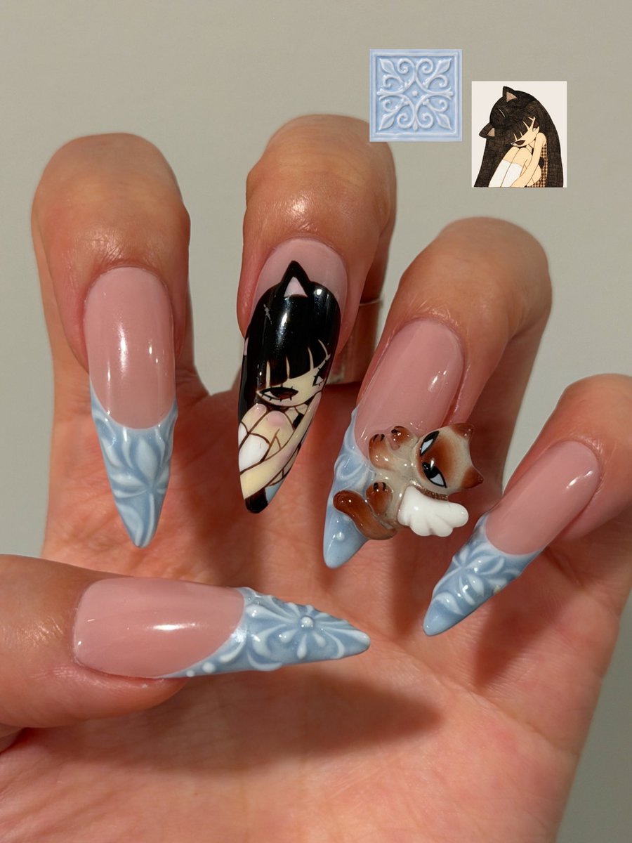 cyberglittter's tweet photo. nails by kimchisnails — inspo by heartpuff https://t.co/c7ECt1eFA2