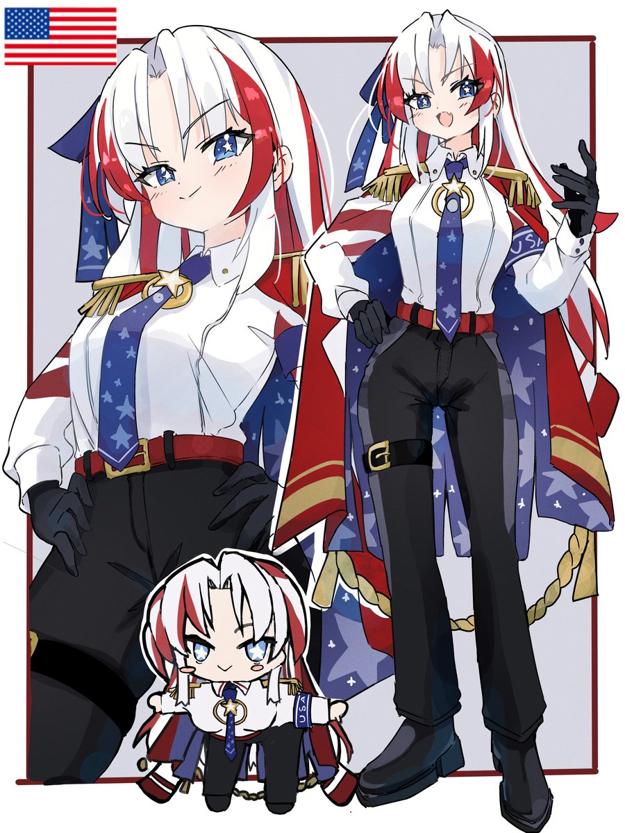 uduki2025's tweet photo. #国旗娘 
アメリカさん https://t.co/pyoEaWUsYx