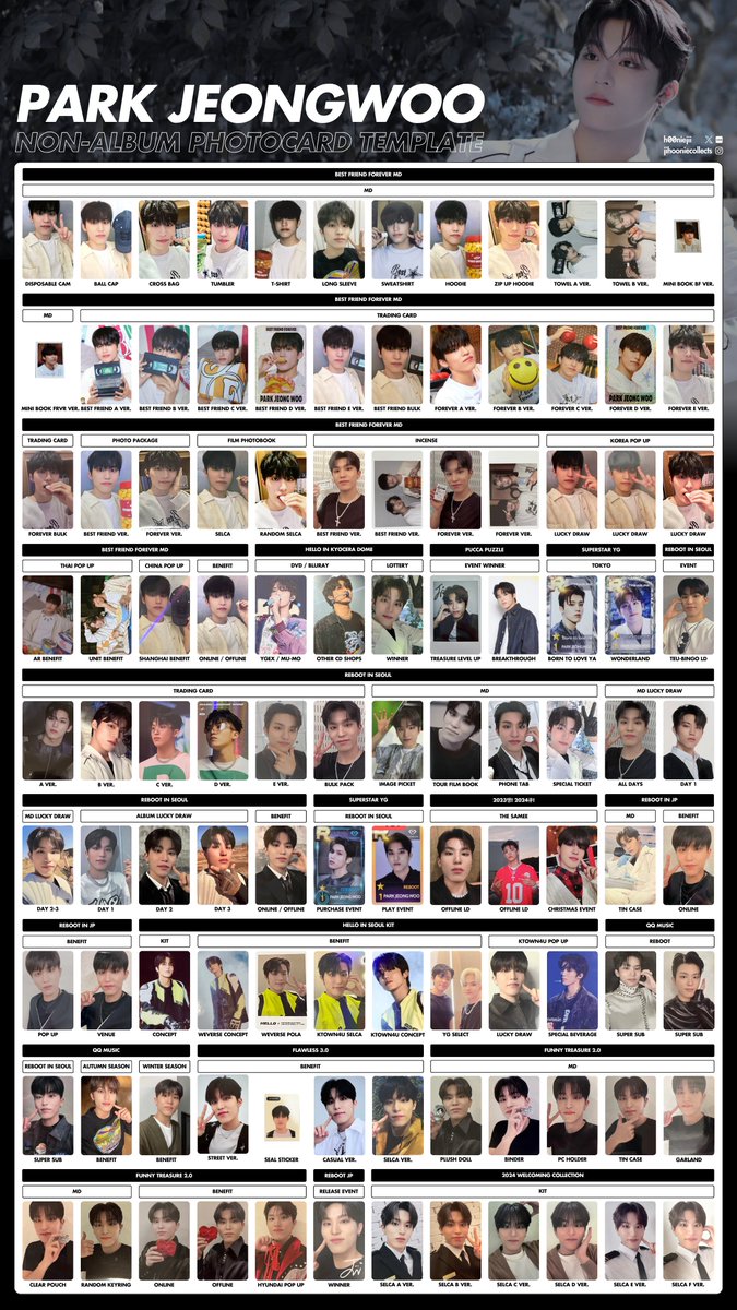 h00niejii's tweet photo. 「jeongwoo full non-album template」

p. 1-4/10

TREASURE JEONGWOO PHOTOCARD
PC POB BENEFIT MD MERCH
트레저 정우 포토카드 포카 특전 엠디
トレジャー ジョンウ トレカ 特典
宝石盒 朴炡禹 小卡 https://t.co/sWdofRN7EE