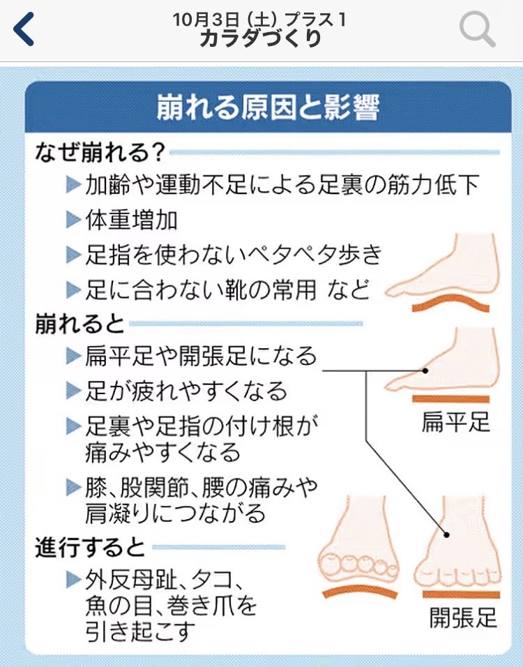 ActivecsOkimoto's tweet photo. 日本経済新聞の記事

足のアーチ
崩れると疲労や不調..._φ(･_･メモメモ https://t.co/S6V2RQyVoe