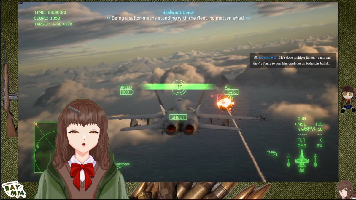 LiterallyM14's tweet photo. Stream was really fun! I am enjoying Ace Combat 8. Thanks for joining me.

Thanks to @CallmeDyck for the raid! I raided @M_Bohemond!

My next stream is Sunday at 3pm EST and I will be playing Cyberpunk 2077. Have a great weekend. https://t.co/KqiCMrNmgI