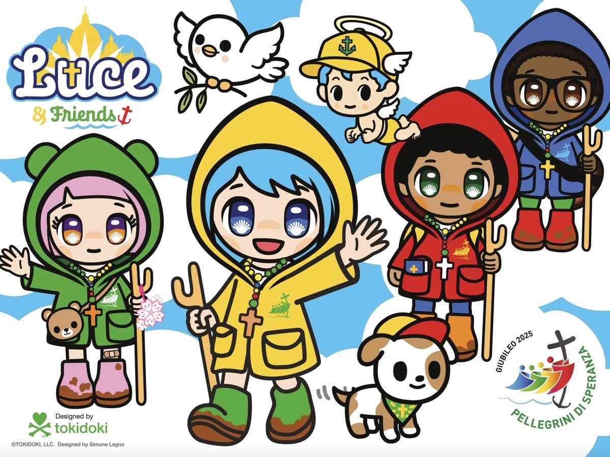 TheMangoPup's tweet photo. Can we all draw the Catholic church’s anime mascot Luce again? That was fun. Maybe include her friends this time https://t.co/0dXfKNvYuz