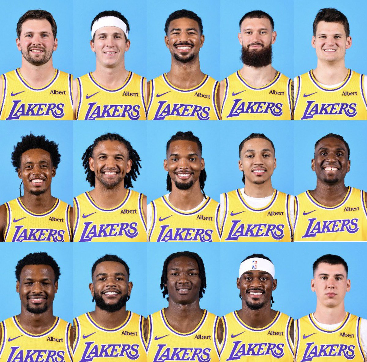 LALakersCenter's tweet photo. Your 2026-27 Los Angeles Lakers:

📸 — @GettyImages https://t.co/Rbj7kL1Dn7