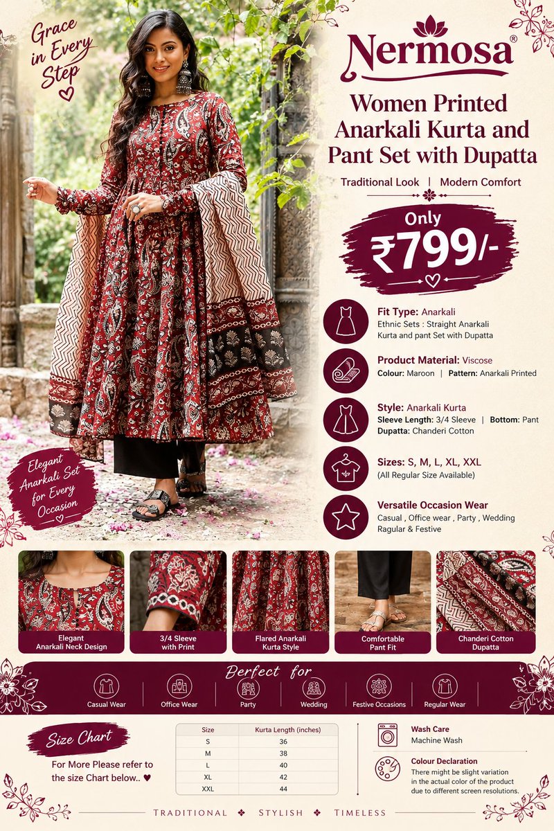 Yourmhmstore's tweet photo. ๐ MHM Store โ Bringing you amazing online deals every day!
๐๏ธ Nermosa Women Printed Anarkali Kurta Pant Set With Dupatta
๐ฐ Price: โน799/-
๐ Buy Now: https://t.co/ertenNtWZ7
#DealAlert #OnlineShopping #ShoppingDeals #BestDeals #IndianShopping #Viral #mhmstore https://t.co/kn4yFzADAu