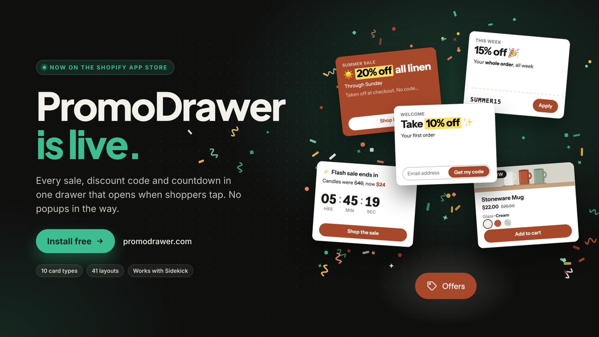 PromoDrawer tweet picture