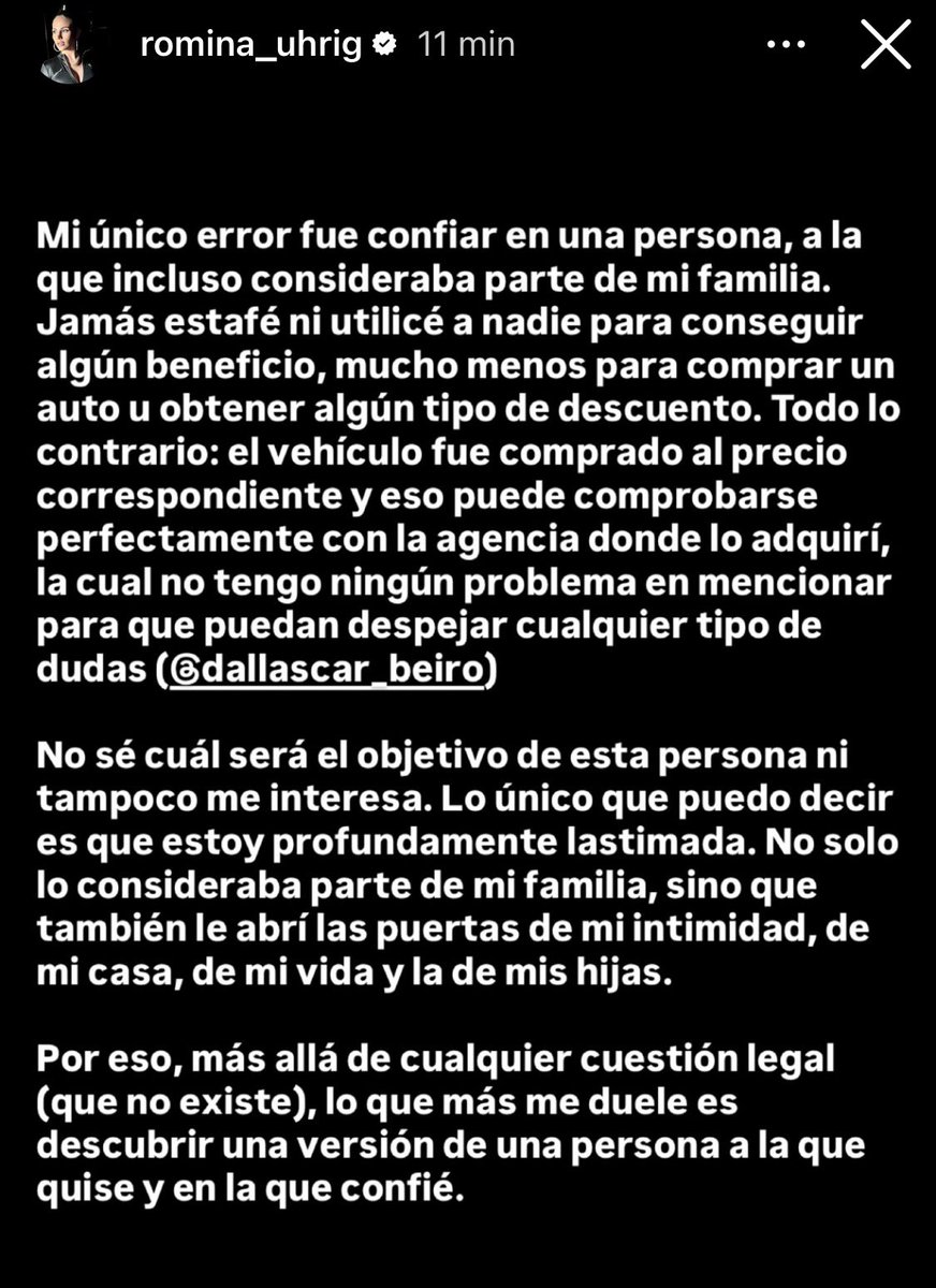 matigonz25_'s tweet photo. Comunicado de Romina urigh https://t.co/YgBV0k4S3C