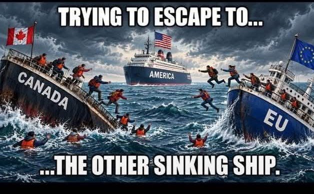 Dark_Tidings___'s tweet photo. so fucking stupid so disappointed in Canada. he's a globalist you fucking morons the only thing standing in between the whole world and subjugation is the United States and the fact that Americans have guns other than that we have all been fucked during covid when they shut the world down. wake the fuck up