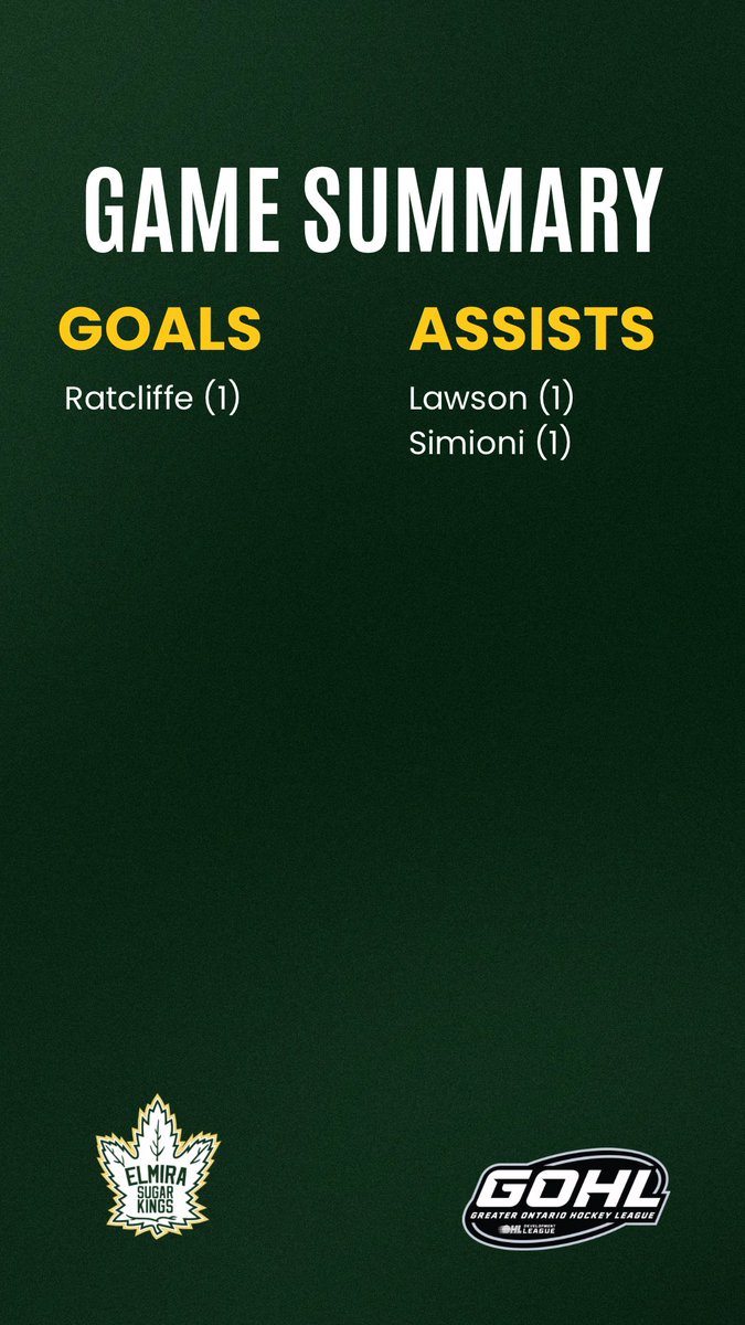 SugarKings's tweet photo. Score after the 3rd: 
ELM: 1
STT: 5

#elmirasugarkings #gohl #proudtobeaking https://t.co/XdLkBdYhce