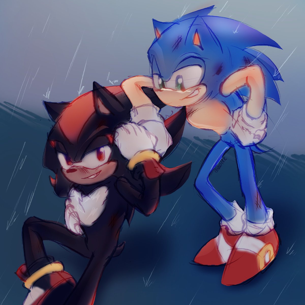 neustar__'s tweet photo. My first entry ^^ 
I'm incredibly rusty 💀

Day 2: Rain
#sonictober2026

🔵: Up for round two?
🔴: Always https://t.co/LGFNphP2DH