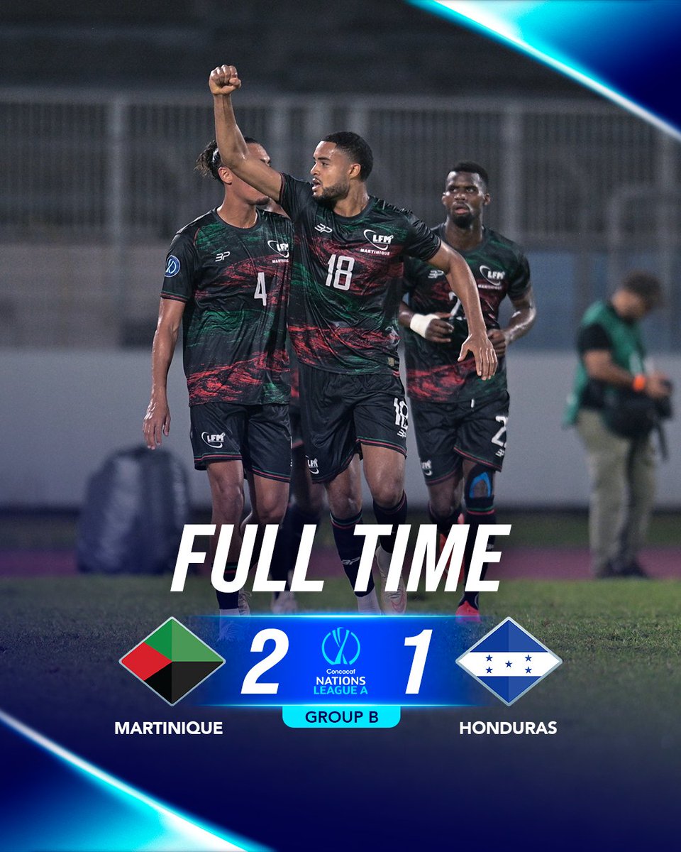 CNationsLeague's tweet photo. A memorable late victory for Martinique 🔥 https://t.co/owQLUEcW58