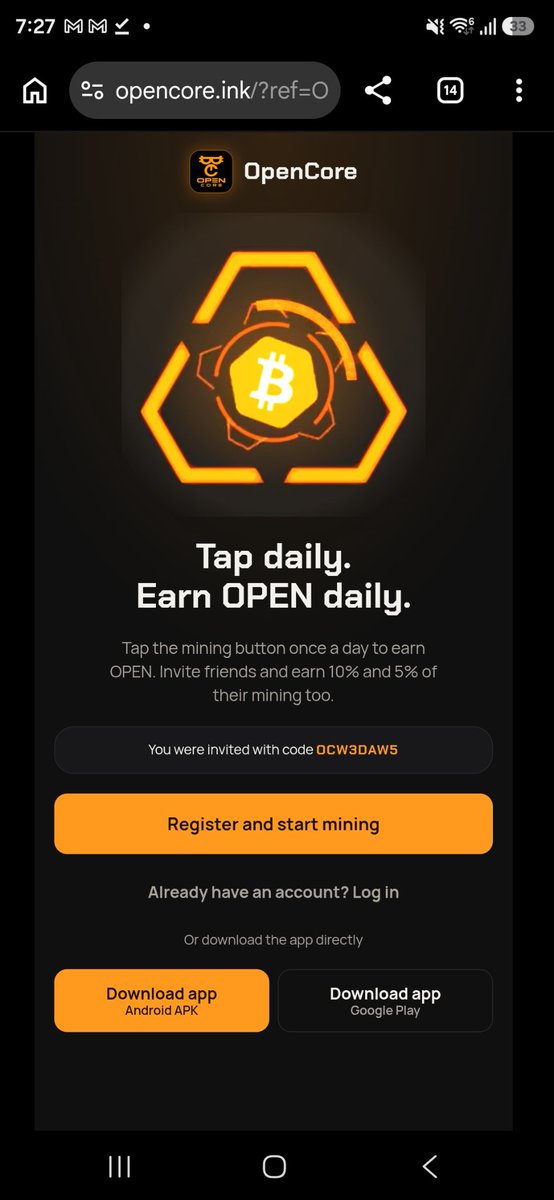 Opencore_ink's tweet photo. 🎉 Big Announcement! 🚀
💎 🎩The OPEN CORE Airdrop App is officially LIVE! 📲

🔥 Start Mining & Earning Instantly
✅ Just Download the App
✅ Claim FREE Airdrop Daily 🎁

🔐 100% Secure | CORE Network
💰 Earn $OPEN by Inviting Friends too!

👇 Download Now: 🔗 https://t.co/T30OZT0jjk 

📥 APK Available for Direct Download
📲 Play Store version coming soon!

⚡ Hurry up! Limited Airdrop Supply!
👨‍👩‍👧‍👦 Build Your Team | 🪙 Earn Coins | 🔥 Go Viral!

#OpenCore #AirdropApp #CryptoAirdrop #FreeCrypto #OpenCoreMining #Web3Rewards