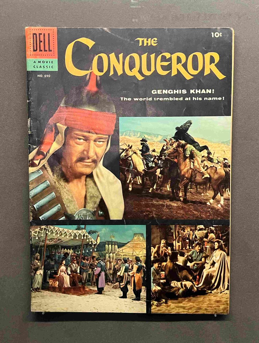 ZebCyrus's tweet photo. The Conqueror #690 (1956), National Museum of China, Beijing, China. Part of a curious display of pop culture in the museum, it appears to be a pristine copy of the Dell Four Color Anthology series. Notable for its star John Wayne.
#photography #art #comicbooks #comicsky #travel https://t.co/CY4jyz2a1A