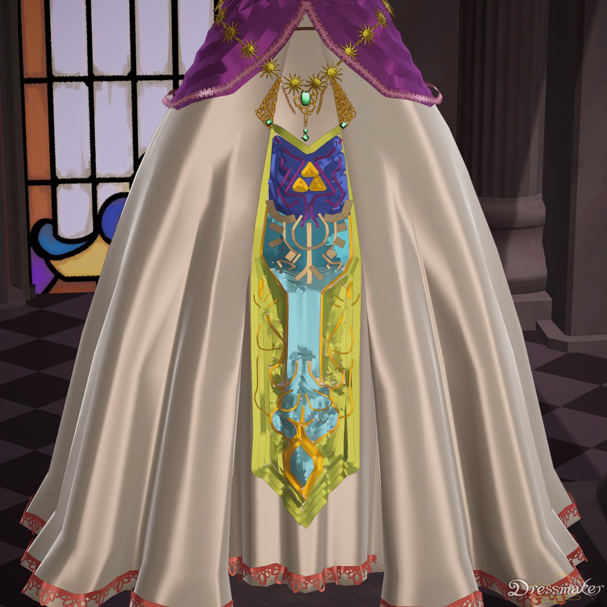 twilisita's tweet photo. made a twilight princess zelda dress in dressmaker https://t.co/XDwQoshDrd