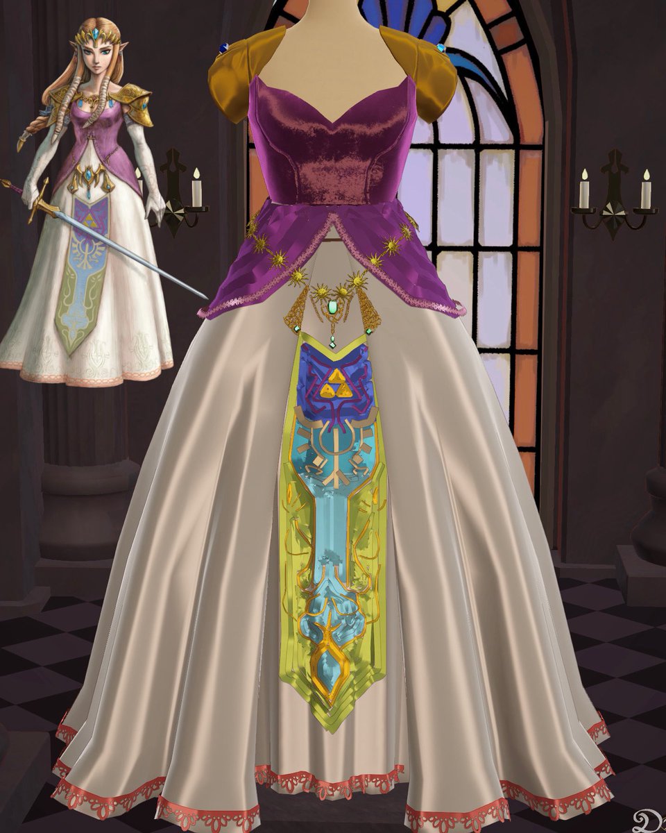 twilisita's tweet photo. made a twilight princess zelda dress in dressmaker https://t.co/XDwQoshDrd