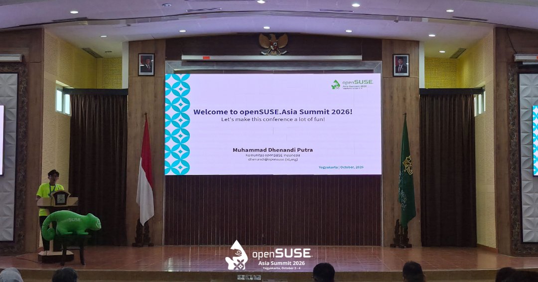 openSUSE_ID's tweet photo. Opening by M. Dhenandi from local team
#openSUSE #oSAS26 https://t.co/bdNONmkUNi