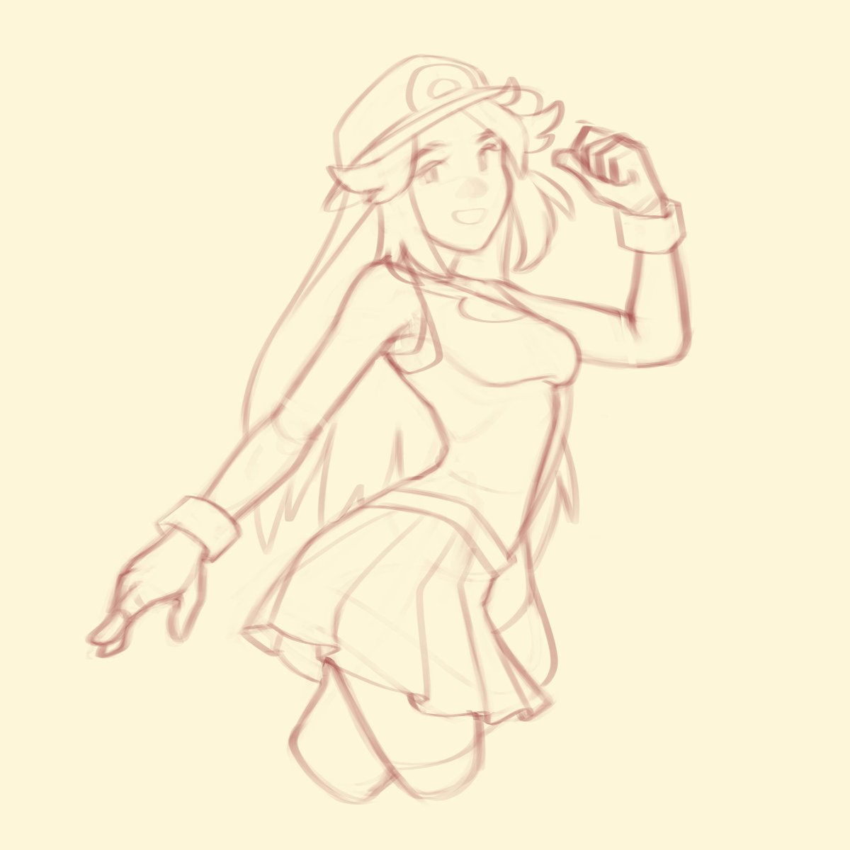 nineogh's tweet photo. More sketches!! This time: Leaf from #Pokemon ✨

#wip https://t.co/0BSihknpxF