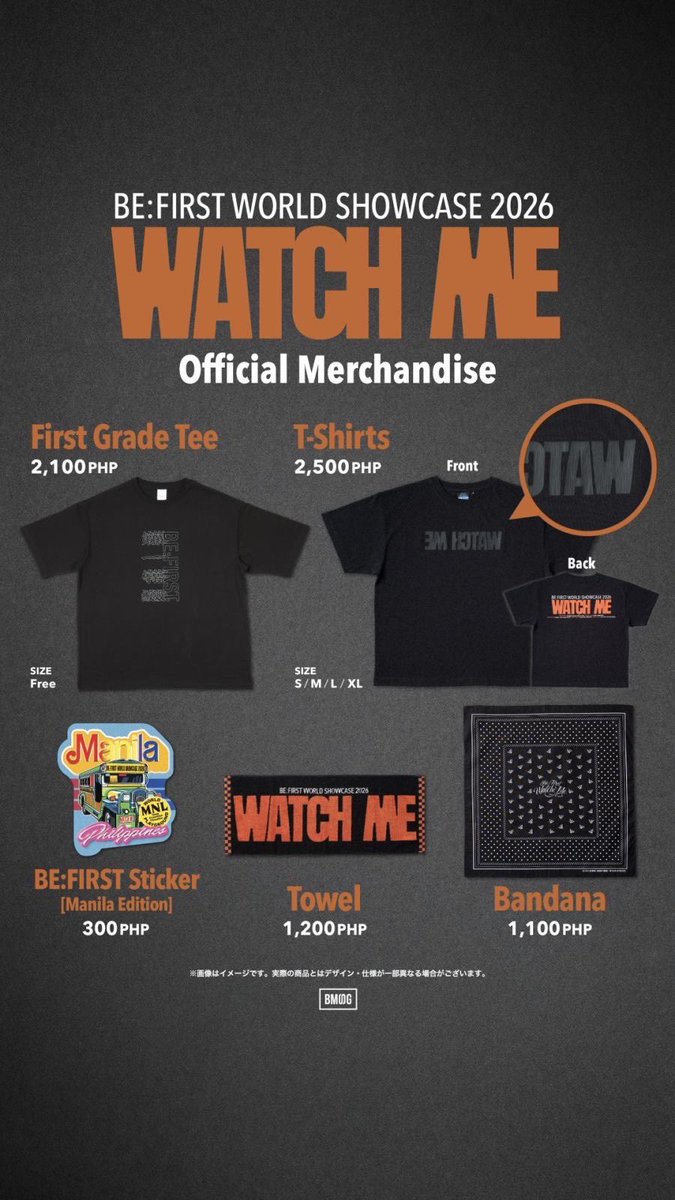 livenationph's tweet photo. Official merch for BE:FIRST WORLD SHOWCASE 2026 “WATCH ME” will be available for purchase today at the venue 🤩 

📍VIP Strapping and Queuing Area
⏰2:00PM - VIP Merch Shopping (VIP ticket must be presented)
⏰3:00PM - General Audience 

📍NFT Main lobby
⏰5:00PM - VIP Merch Shopping
⏰7:00PM - General Audience

See you, BESTY! 😍

#BEFIRSTinManila