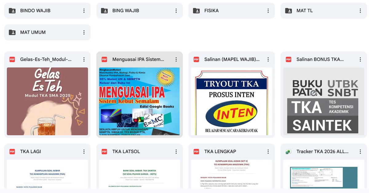nalibelajar's tweet photo. guys ini ada drive khusus persiapan TKA, disave &amp; dipelajari yaa

📂 gdrive khusus fokus tka
https://t.co/qdY5Egxb16
💬 Gabung Saluran Info Latihan Soal
https://t.co/Wwnvzg6xmn https://t.co/YTO4kWrPBe