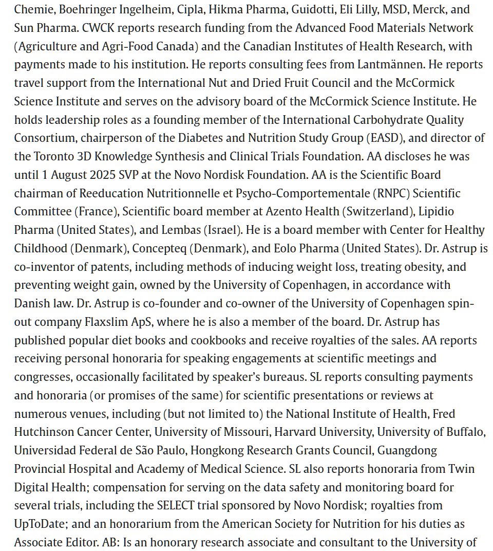 Jikkyleaks's tweet photo. Hey here's a suggestion @ElsevierConnect @NIH @NIHDirector_Jay @seckennedy ...

If the disclosures on a paper exceed 100 words, don't publish the paper. 

@Kevin_McKernan @SenRonJohnson @MaryanneDemasi @samahoole @DIY_Tardis @RWMaloneMD 
#SatFatGate 
https://t.co/pl3LOLbjxP https://t.co/H3mSM1X2LZ
