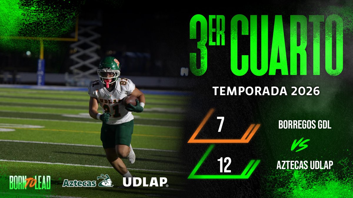 aztecasudlap's tweet photo. Así termina el tercer cuarto 🏈 #AztecasUDLAP #TodosSomosAztecas #BornToLead https://t.co/iX7yHqyCWD