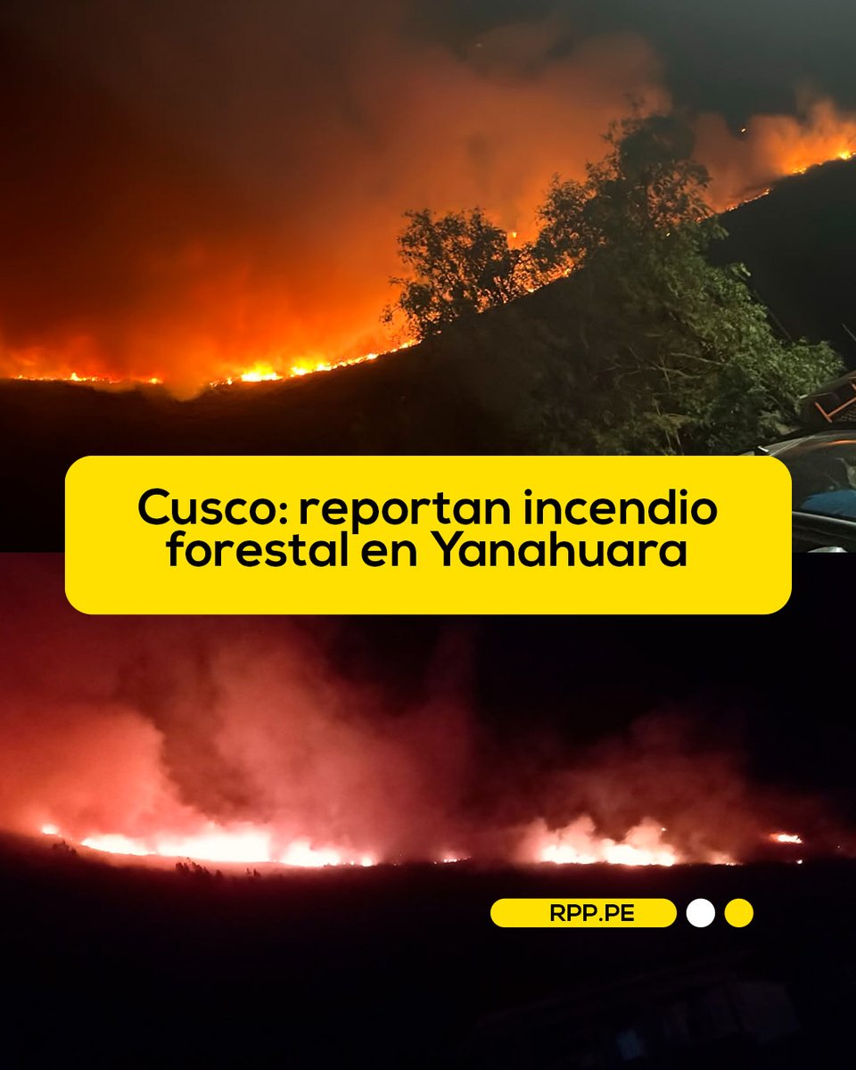 RPPNoticias's tweet photo. 🚨 #ATENCIÓN | El incendio forestal ha avanzado hasta el punto de estar a solo un kilómetro de la ciudad y los vecinos del distrito de Yanahuara, en Cusco, exigen ayuda urgente de las autoridades.

📲 Más información en https://t.co/cslnEWTq0k https://t.co/5u5x8sOJP6