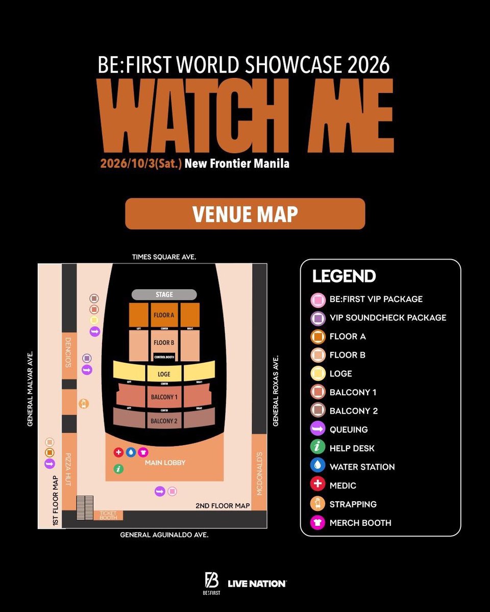 livenationph's tweet photo. The wait is over, BESTY! 🤩 Are you ready for BE:FIRST WORLD SHOWCASE 2026 “WATCH ME”?

See you tonight! Show starts at 8PM.

#BEFIRSTinManila https://t.co/ULNHyionEs
