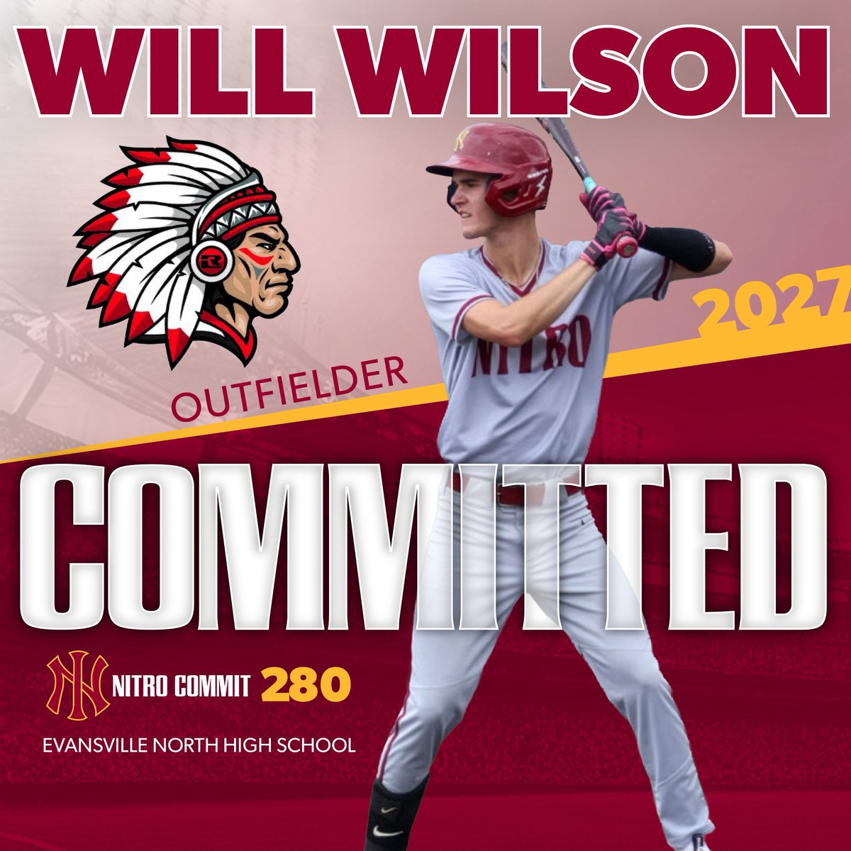 IndianaNitro's tweet photo. Nitro 2027 Cardinal OF @Will_Wilson11 commits to @RLC_Baseball
#AnotherOne☝️
#280
#NextLevelNitro
@NORTHHUSKYBASEB
@NitroCard2027 https://t.co/VTOpKfAKY3