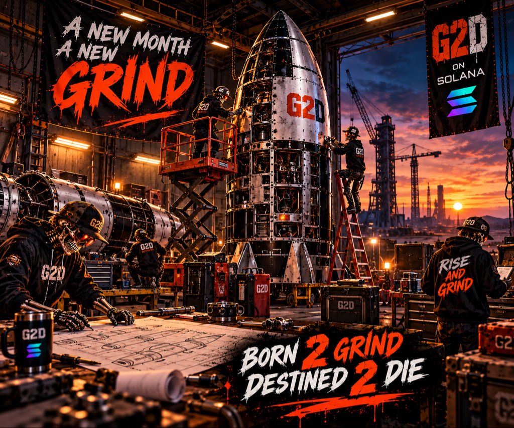 TheGRIND2DIE's tweet photo. 💀🔥 PHASE 2 — THIS IS WHERE THE REAL GRIND BEGINS. 🔥💀

Phase 1 was about building the foundation. Phase 2 is where the hardest and most critical work begins.

This is the phase where we slow down, put in the hours, and focus on getting the launch preparation right.

⚙️ Finalizing liquidity setup
⚙️ Completing launch preparations
⚙️ Verifying token information
⚙️ Preparing $G2D for the next stage

The rocket isn’t finished yet. We’re still building it. 🏗️🚀

No shortcuts. No skipping steps. Just another day on the job.

💀 BORN 2 GRIND. DESTINED 2 DIE.
🔥 THE GRIND NEVER STOPS.

🌐 Official Website⁠
𝕏 @TheGRIND2DIE⁠
✈️ GRIND2DIE Telegram⁠

#GRIND2DIE #G2D #Solana #Phase2 #TheGrindNeverStops
