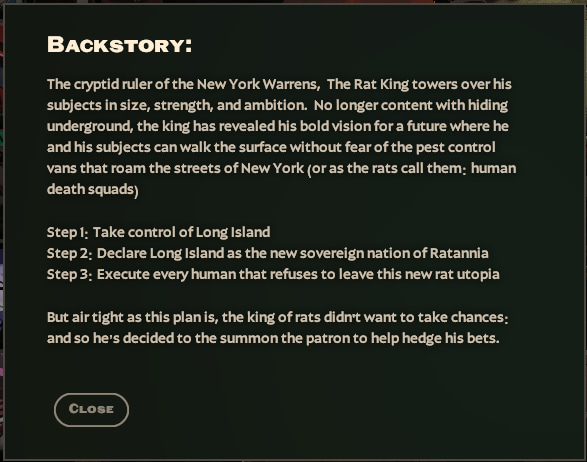 deadlockesport's tweet photo. Ratking Backstory:

Bro just wants to take over Long Island and make Ratannia https://t.co/LxCprAXaM8