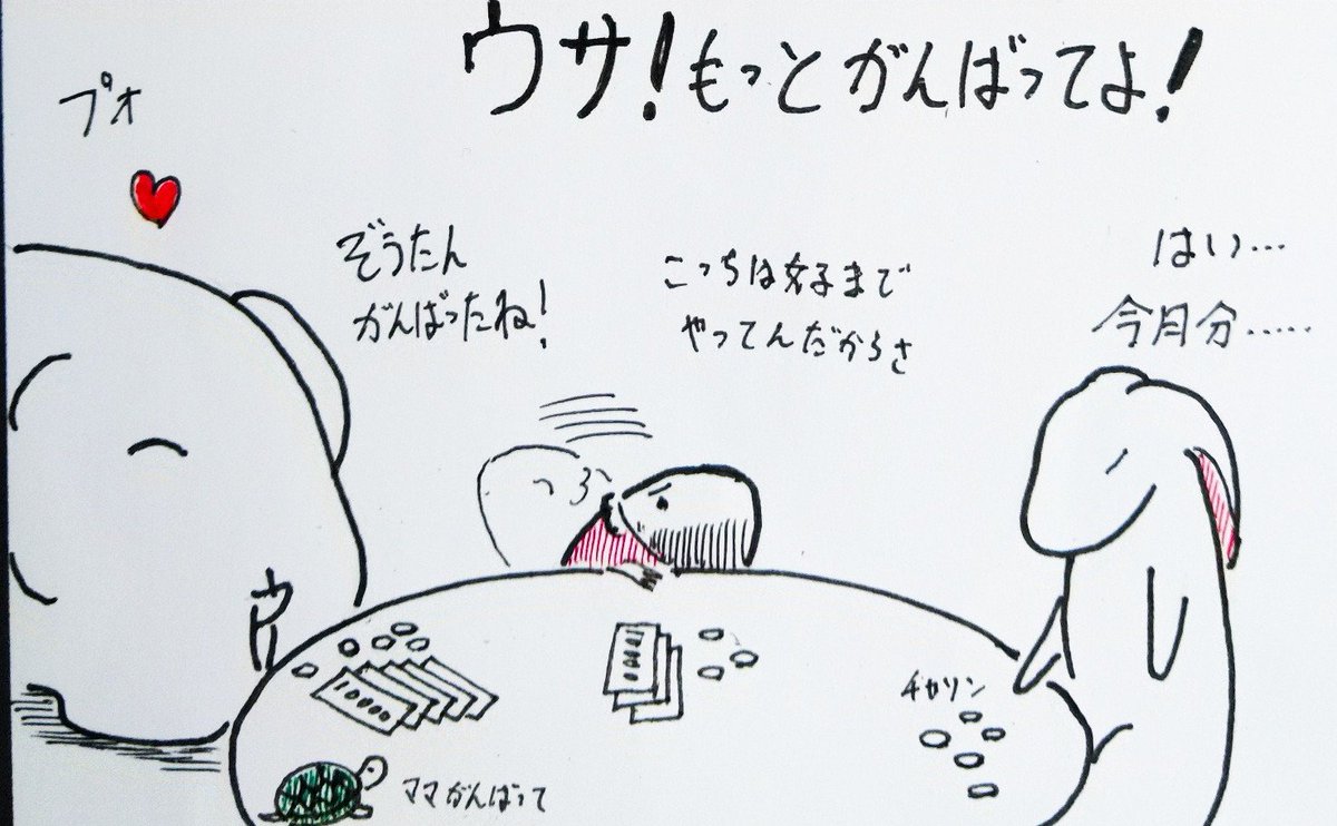 Dessinmaster's tweet photo. 館長落書きマンガ
「ウサっとモルっと ちょっとぞう」
「アイス屋さん」のおはなし https://t.co/JqOF7MJBzG