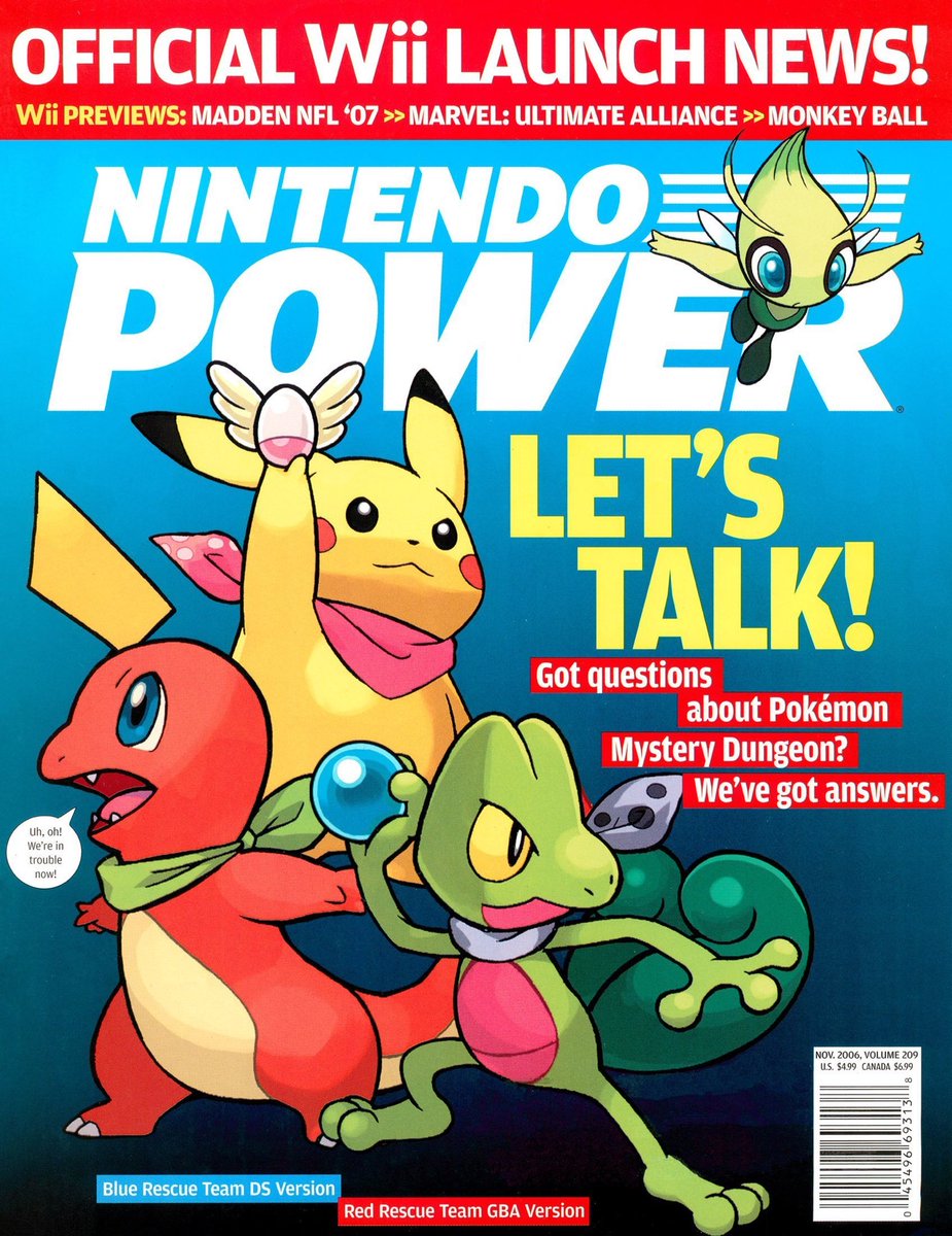 UniteVids's tweet photo. Nintendo Power #209, November 2006 - 'Pokemon Mystery Dungeon' cover. https://t.co/2S8dkIhZFJ