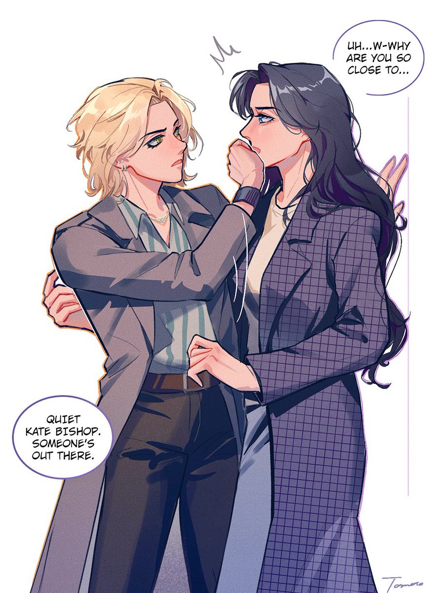 imnotxiaoshi's tweet photo. When bishova doin some kind of Mission together …Yelena is experienced and observant while Kate is a rookie avenger so this might happen✍️ 
#KateBishop #YelenaBelova #bishova https://t.co/ziJSTVuDJR