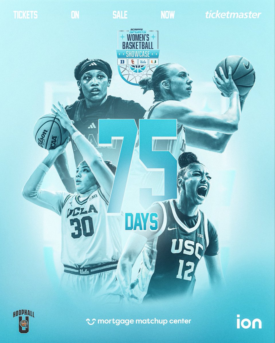 hoophallu's tweet photo. 75 days until the inaugural Scripps Sports Women’s Basketball Showcase at @MMCenter_PHX on December 16. 🏀 

#HoophallU https://t.co/7uMUNdCAYu