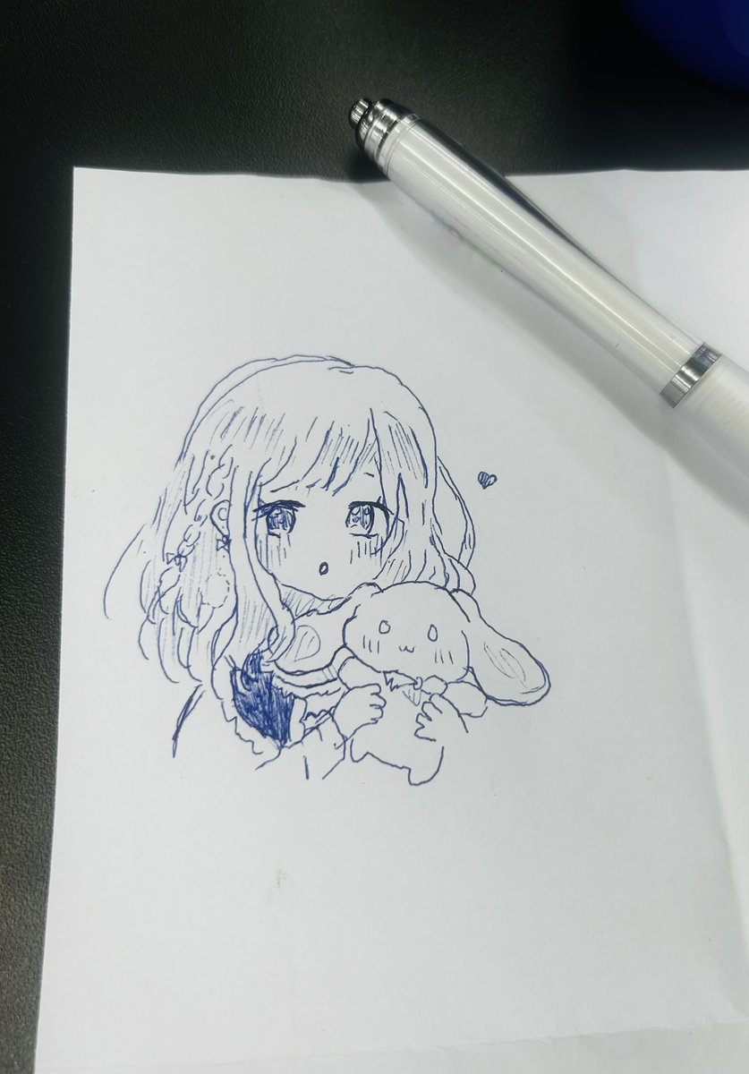 queerxuqueer's tweet photo. Practice sketch ✏️
Ballpoint pen study, girl with Cinnamoroll.
Slowly practising line art.

#artpractice #sketch #cinnamoroll #fanart #ballpointpendrawing https://t.co/cKfyKwVsGg
