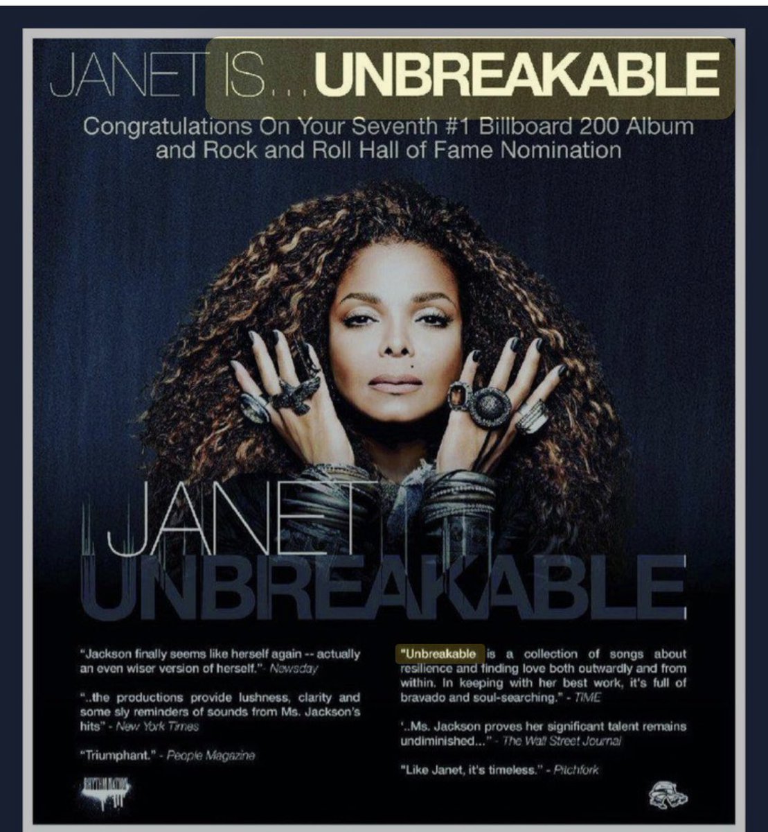 Chazz4you's tweet photo. #Unbreakable and Take Me Away, one of my favs from this album. #Control40 #MyJanet
#JanetJackson #janet #ICON_JANET #greatestlivingentertainer #janfam #missjanetmuch π€π€ #music #album https://t.co/mFJBVIDBOM