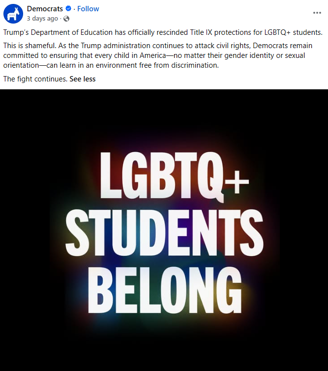 libsoftiktok's tweet photo. Just a reminder that the Democratic Party is the party of men in women's sports and bathrooms, child g*nital m*tilation, and the transgender indoctrination of kids.

Remember that at the polls in November. https://t.co/z1mLppOAo9