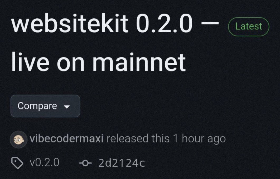 zenosprinter's tweet photo. $WEBSITE Kit 0.2.0 is out

I’m glad I was able to DCA during the uncertainty. The project is clearly not abandoned, and there’s still development happening

I know the trust has been damaged. But thats crypto, things move fast, and sometimes development takes longer than expected https://t.co/nBOsQyqPxn
