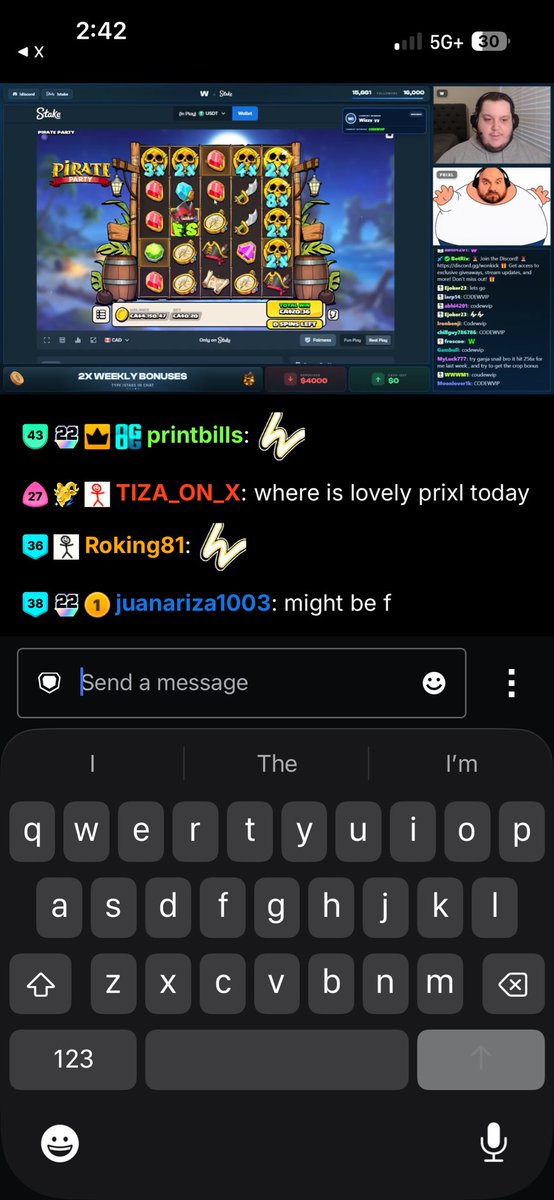SoAlBundy's tweet photo. Go to watch @itswonkick huge giveaway going on. STAKE USER IS HENRYRUGS1 on code WVIP https://t.co/OwO5POkQkE