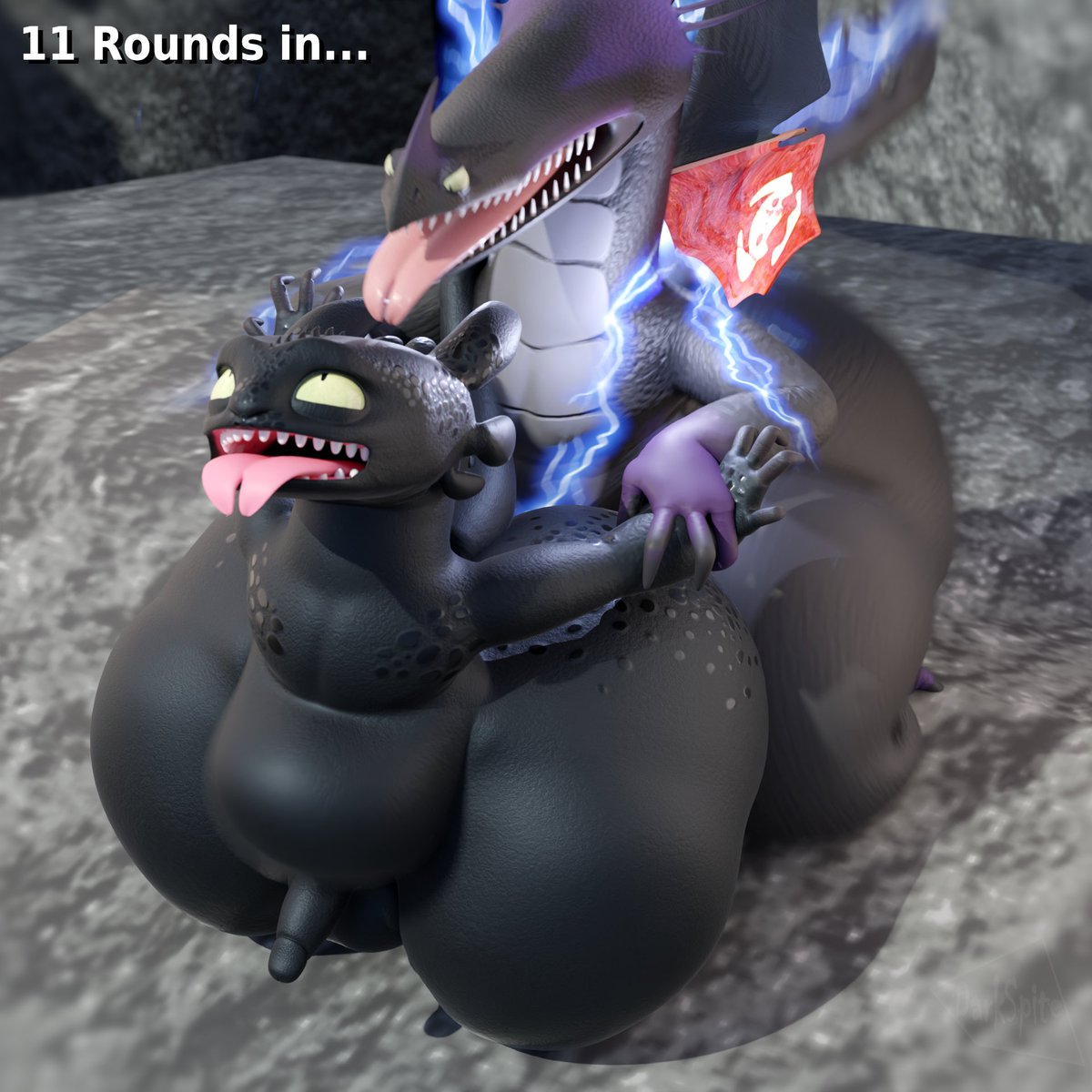 DarkSpitecreate's tweet photo. Toothless meeting an old enemy again https://t.co/f2JFlkpbxt