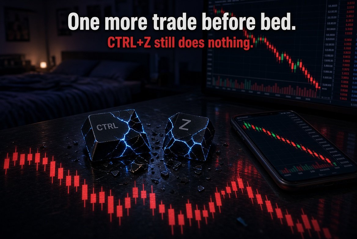 dvrkmatt3r's tweet photo. “I’m just gonna make one more trade before bed.”

The candle does not care about your bedtime.

CTRL+Z still does nothing.

That’s the whole coin. https://t.co/4PMJCrm0MK