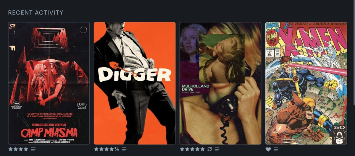cindysupreme's tweet photo. haven't done this in a while but i watched some bangers so happy #LetterboxdFriday guys #LastFourWatched 🫰 https://t.co/qqgMbZvp7w
