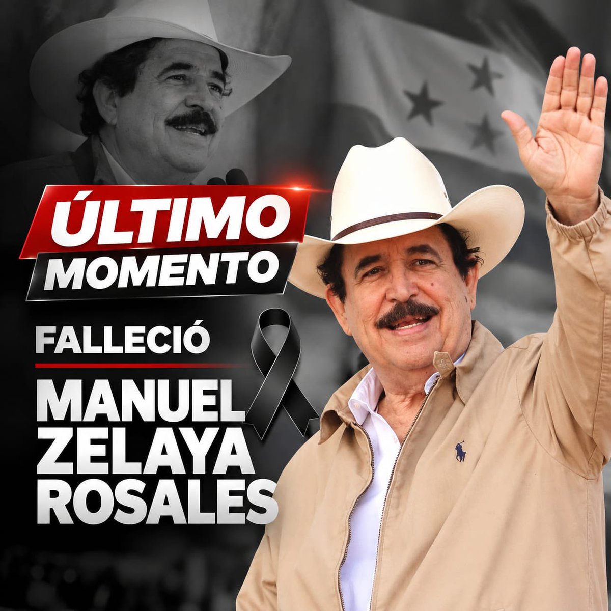 radioglobooo's tweet photo. ‼️MUERE MANUEL ZELAYA‼️

Afirman que el comandante habría muerto el día de hoy en Ciudad de México, México, se desconocen aún las causas. https://t.co/6Wfs9SxNxe