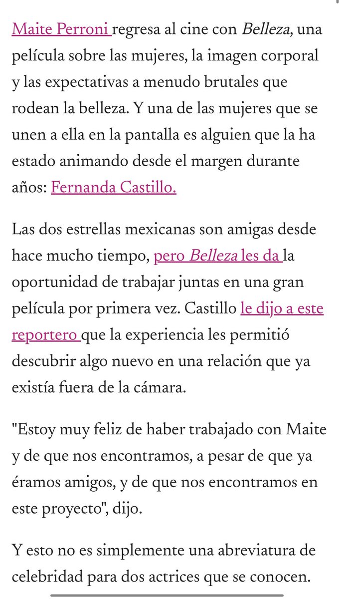 ManiacosPelaMai's tweet photo. Maite Perroni Is Returning to the Movies With 'Belleza': Fernanda Castillo Reveals Details

https://t.co/UmOpCTrmbp https://t.co/NmGIeNMjoq