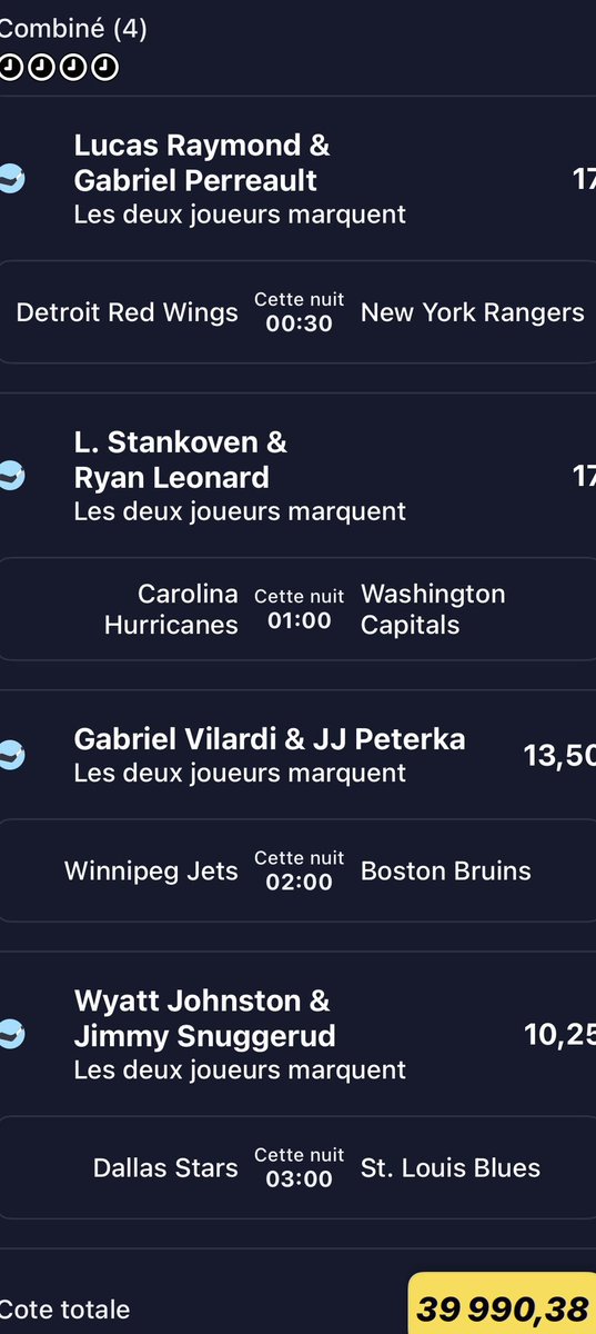 Bets2CarnageH24's tweet photo. Barbosa, Suarez, David, 14 Robertson 37 #nhl https://t.co/Et1wAIeh65