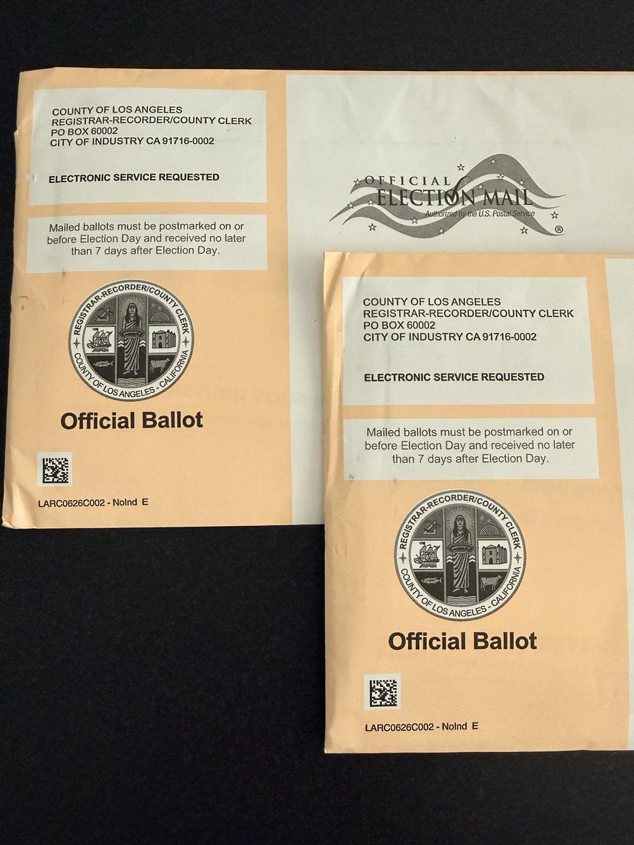 E_Barcohana's tweet photo. Ballots are here in LA. 

Ceasefire on the ad critiques and articles on infighting. 

No voter wants to see that, especially not with a pen in their hand. https://t.co/uOkJkSym95