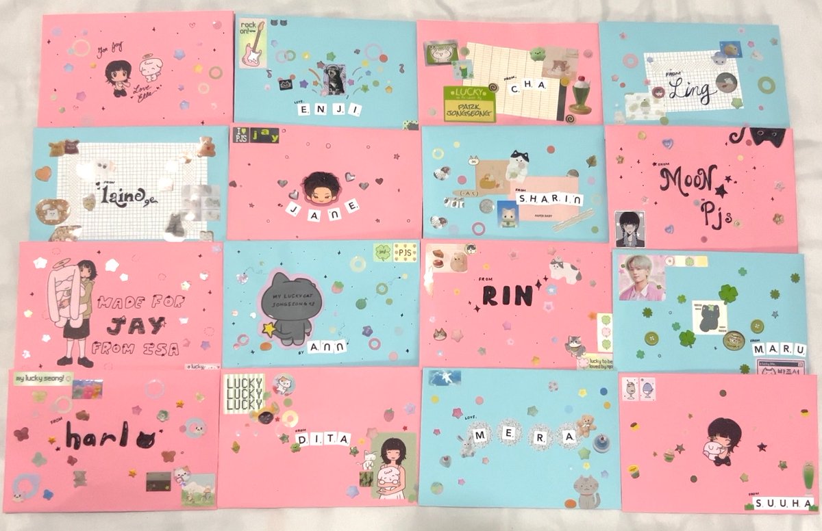 oneof_stars's tweet photo. Letters for Jay 🥹❤️

(If you sent a file to me and didn’t find your name here pls lmk i might’ve missed it) https://t.co/IpeOBrtSLm