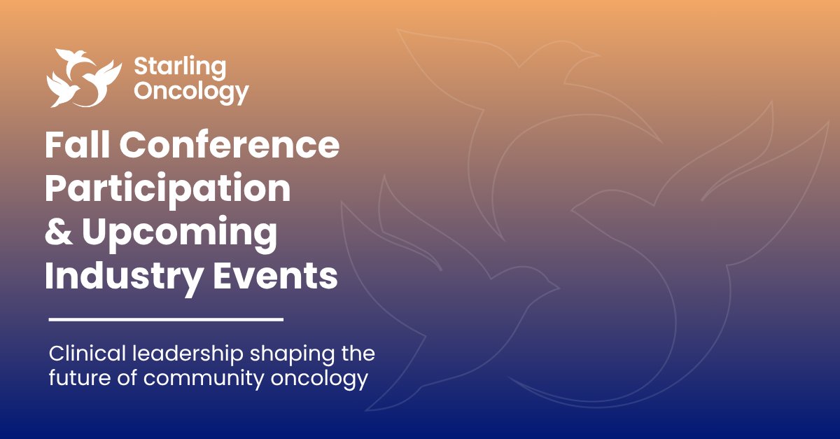 StarlingOnc's tweet photo. Starling Oncology ($STLN) physician leaders are sharing clinical insights on value-based oncology at major industry events this fall. Recapping Deutsche Bank & PCOC, and previewing AVBCC (Oct. 8) & APG Fall Conference (Nov. 19). Details: https://t.co/fSWjWA5Jky #STLN https://t.co/NPG4vic4cw