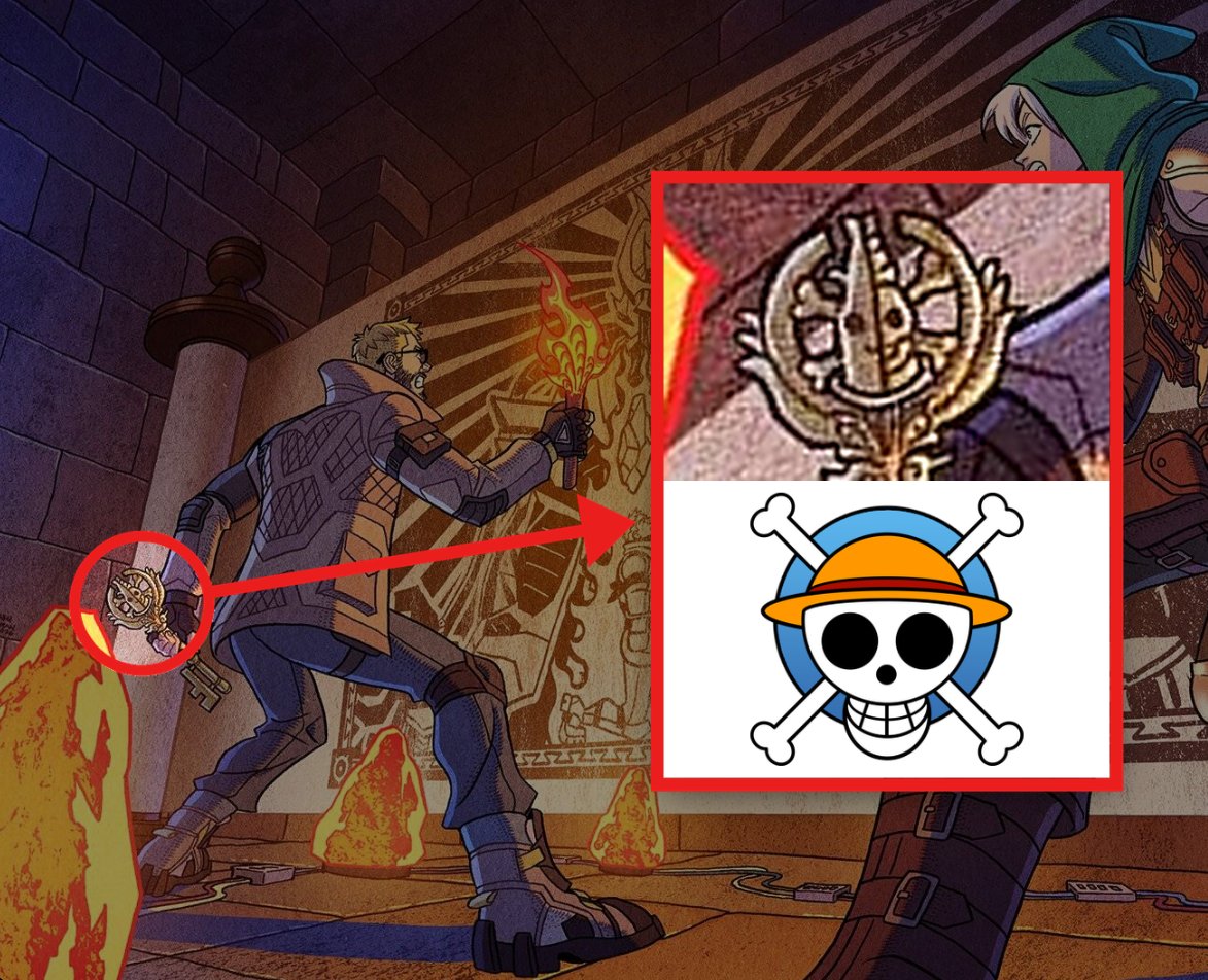 HYPEX's tweet photo. ONE PIECE x FORTNITE POSSIBLE TEASERS THIS UPDATE (& so far)

CONTEXT:
• There are leaks & insider rumors that next mini-season in November is supposed to be with One Piece

LOADING SCREEN:
• The new lore loading screen says "The key to defeating Geno is a tiny little sliver..."
• It also says "All we need is that final missing sliver. But where is it?"
• A sliver is literally a PIECE of something
• The key in the art uses Peely Bone and looks like a reference of Straw Hat Jolly Roger (noticed by @agentjones__)

DIALOGUE & VOICE LINES:
• Jones: "A tiny missing fragment of the Zero Point..."
• Jones: "A tiny Sliver just became our one big chance."
• The Order: "A tiny, missing sliver of the Zero Point, hidden across realities."
• Bastian: "Now, go forth into the wild beyond! Seize the long lost sliver!"

ROCKET LEAGUE LEAKS:
• ONE PIECE cosmetics were added to Rocket League's files in September
• The collab's description retells Gol D. Roger's famous line before his execution
• They were added ahead of a big collab later this year, and insiders have apparently mentioned it too

ISHOWSPEED:
• His Fortnite Wave 2 is coming this year according to him
• He's a huge ONE PIECE fan and even asked Fortnite to add it back in Dec 2024
• Epic plans collabs a year+ ahead, so he could've known about the ONE PIECE season when his Wave 2 was planned

OTHER HINTS:
• Today's shop tab "Loadout Goals" says "One more piece. Instant aura."
• The Anime Legends Pack returns Oct 16 & leaves Nov 30, right when the mini season should end